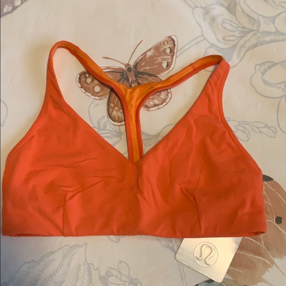 Lululemon orange Arise Bra size 8 (NWT)